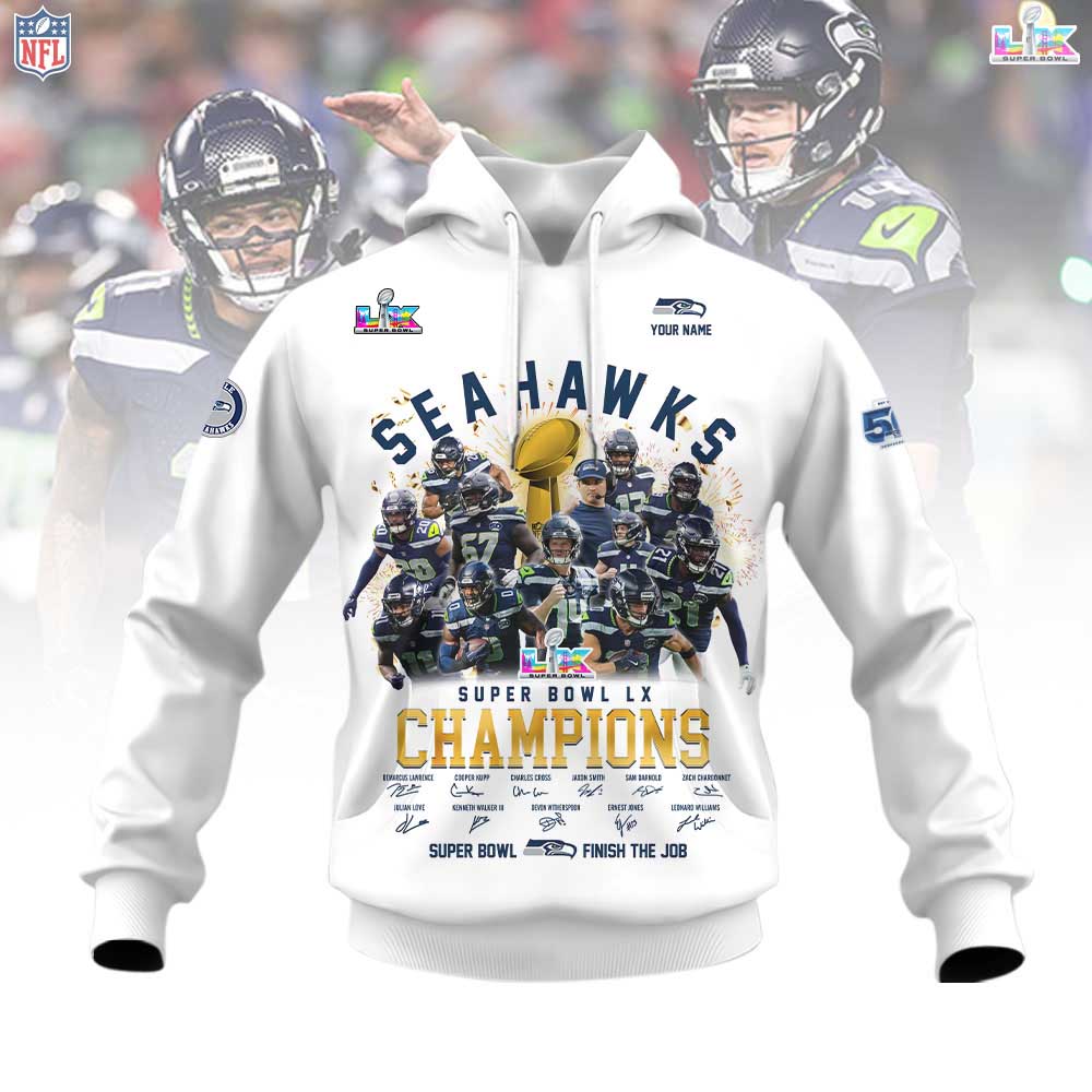 NFL x SEA SB Champion Custom Name Hoodie HLP HLPHUONG