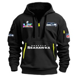NFL x SEA SB Champion Half Zipper Hoodie HLP HLPHUONG