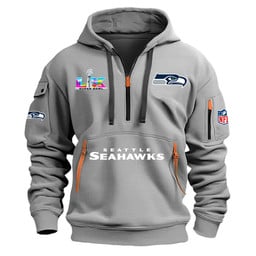 NFL x SEA SB Champion Half Zipper Hoodie HLP HLPHUONG