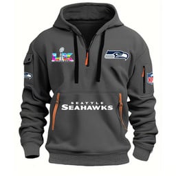 NFL x SEA SB Champion Half Zipper Hoodie HLP HLPHUONG
