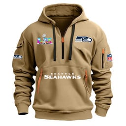 NFL x SEA SB Champion Half Zipper Hoodie HLP HLPHUONG