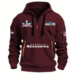 NFL x SEA SB Champion Half Zipper Hoodie HLP HLPHUONG