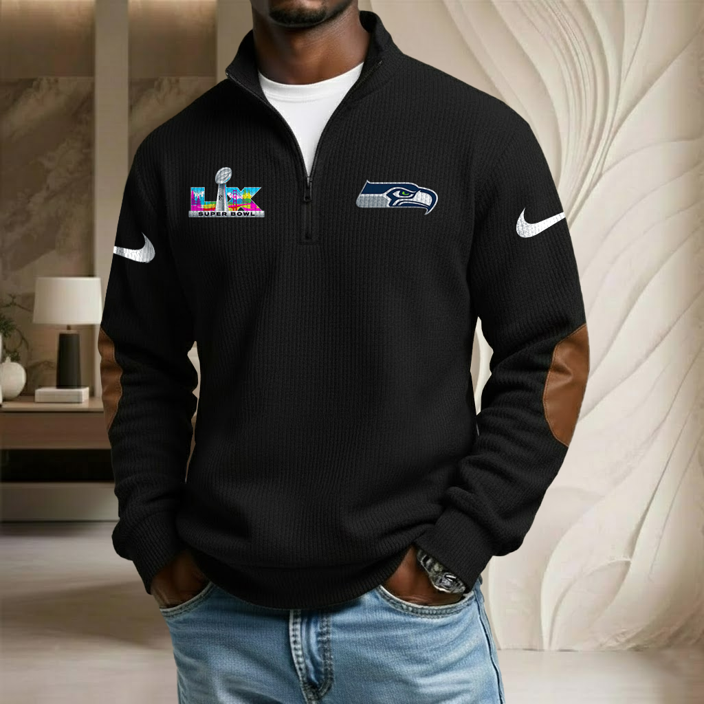 NFL x SEA SB V1 Stand Collar Half-zip Sweatshirt HLP HLPHUONG