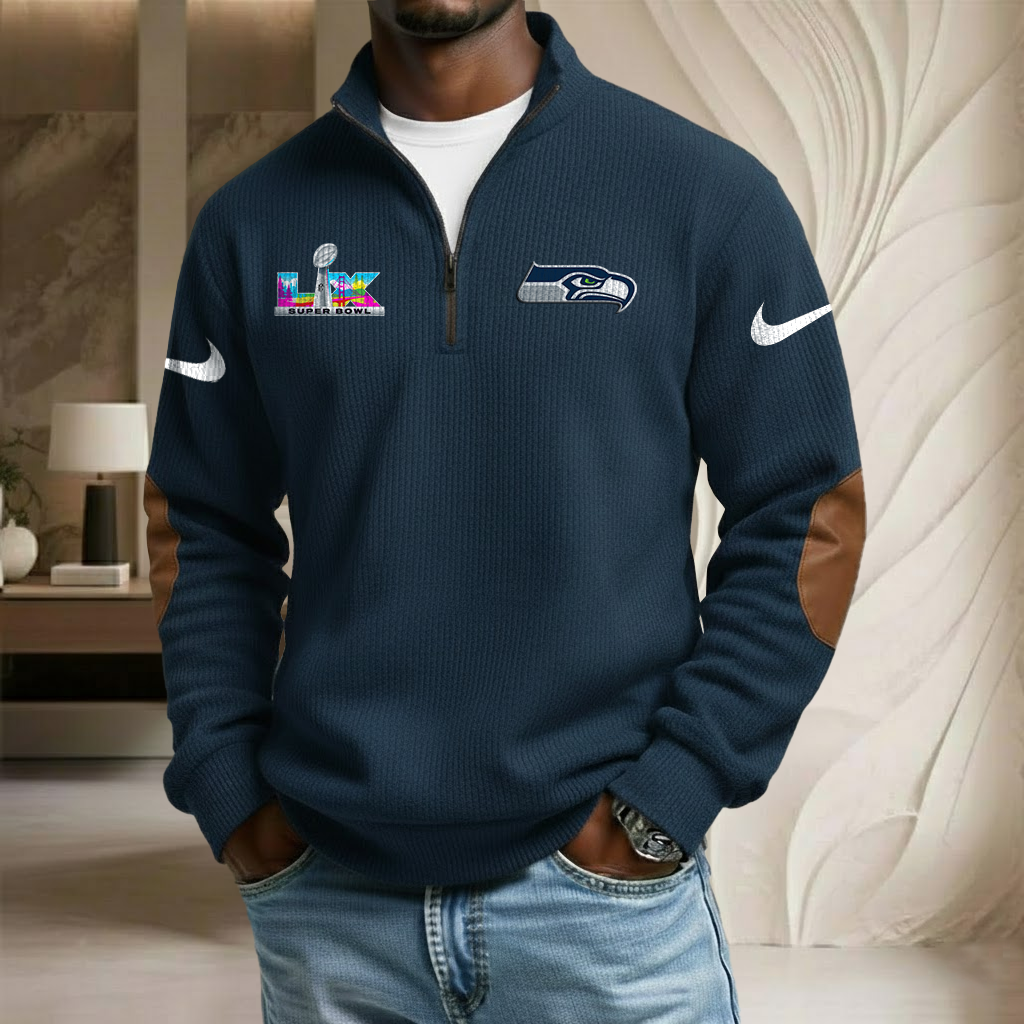 NFL x SEA SB V1 Stand Collar Half-zip Sweatshirt HLP HLPHUONG