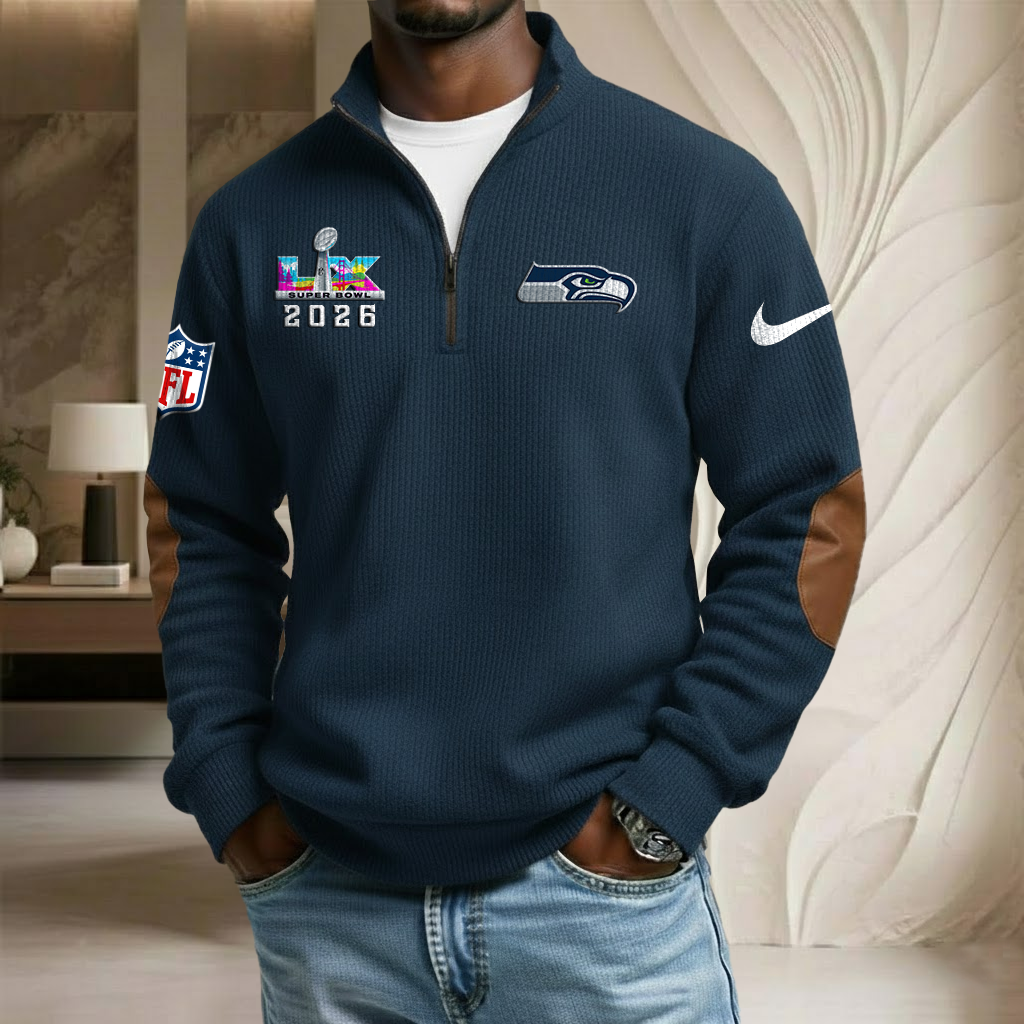 NFL x SEA SB V2 Stand Collar Half-zip Sweatshirt HLP HLPHUONG