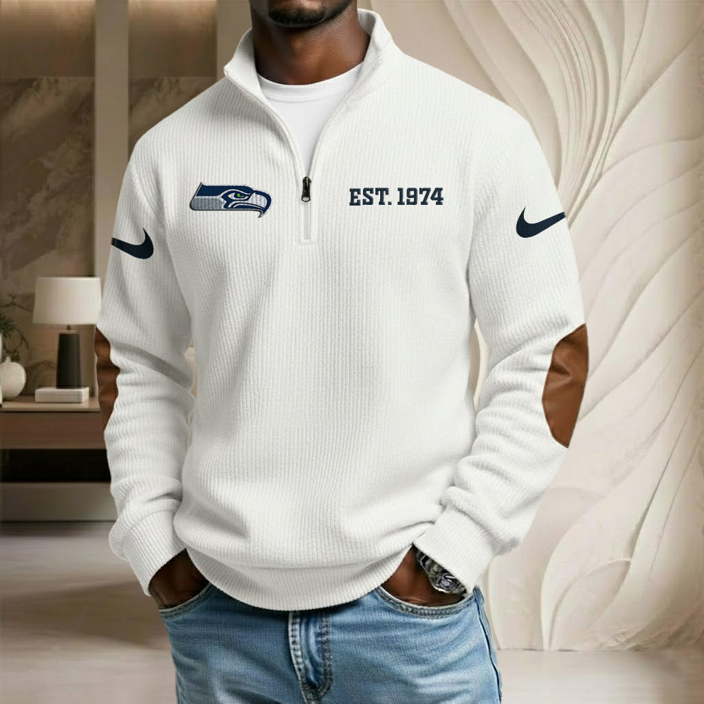NFL x SEA SB V6 EST Stand Collar Half-zip Sweatshirt HLP HLPHUONG