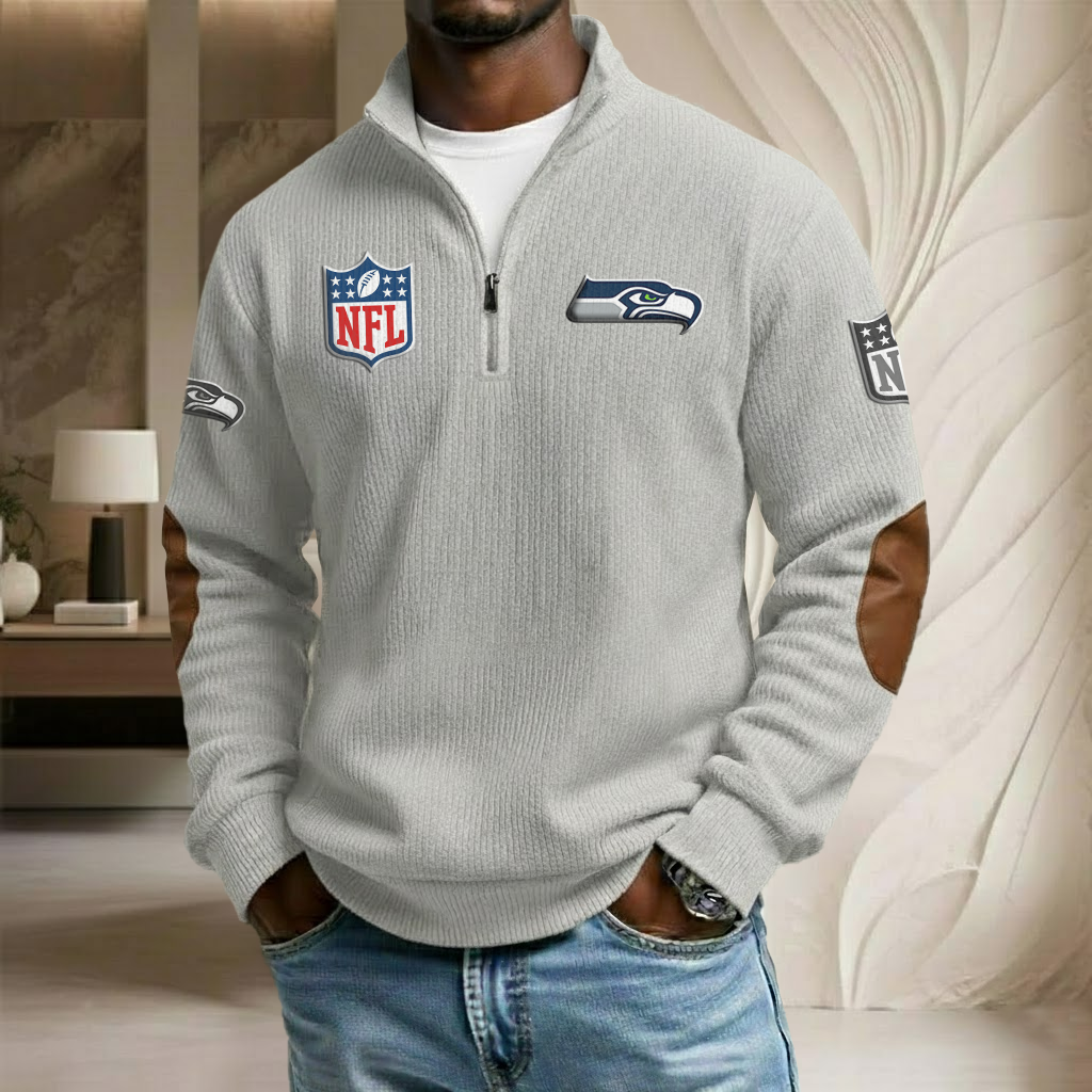 NFL x SEA Stand Collar Half-zip Sweatshirt HLP HLPHUONG