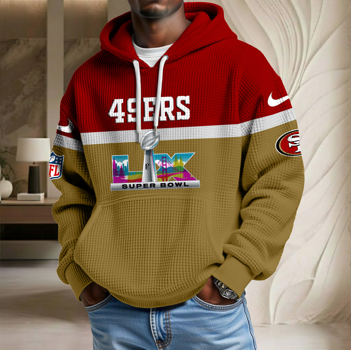 NFL x SF SB LX Waffle Hoodie HLP HLPHUONG