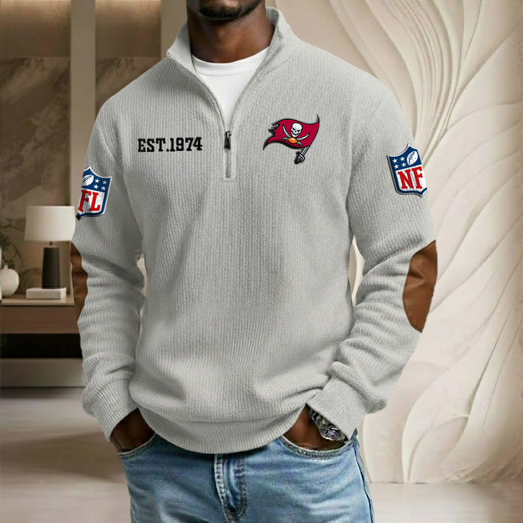NFL x TB EST Stand Collar Half-zip Sweatshirt HLP HLPHUONG