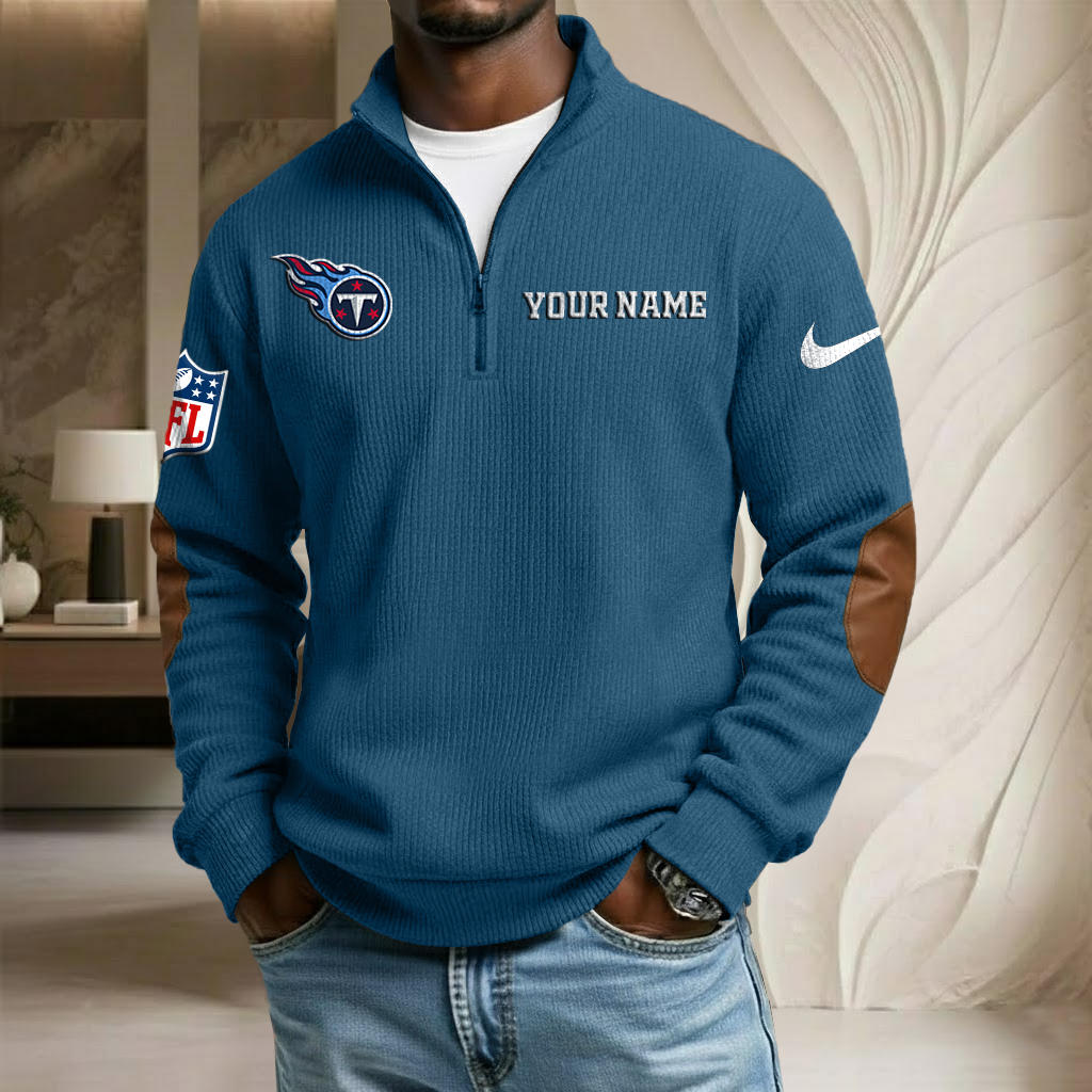 NFL x TEN Custom Name Stand Collar Half-zip Sweatshirt HLP HLPHUONG