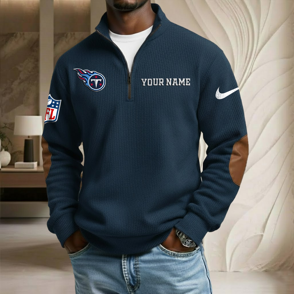 NFL x TEN Custom Name Stand Collar Half-zip Sweatshirt HLP HLPHUONG