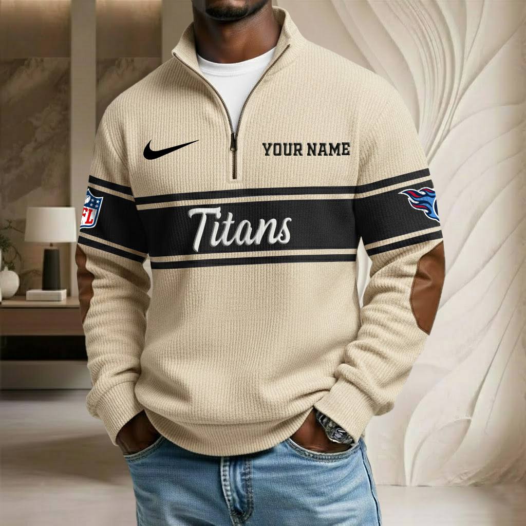 NFL x TEN Custom Name Stand Collar Half-zip Sweatshirt HLP HLPHUONG