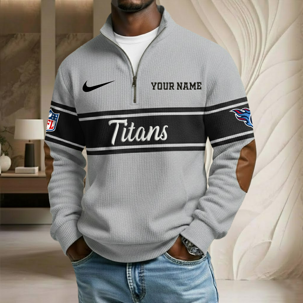 NFL x TEN Custom Name Stand Collar Half-zip Sweatshirt HLP HLPHUONG