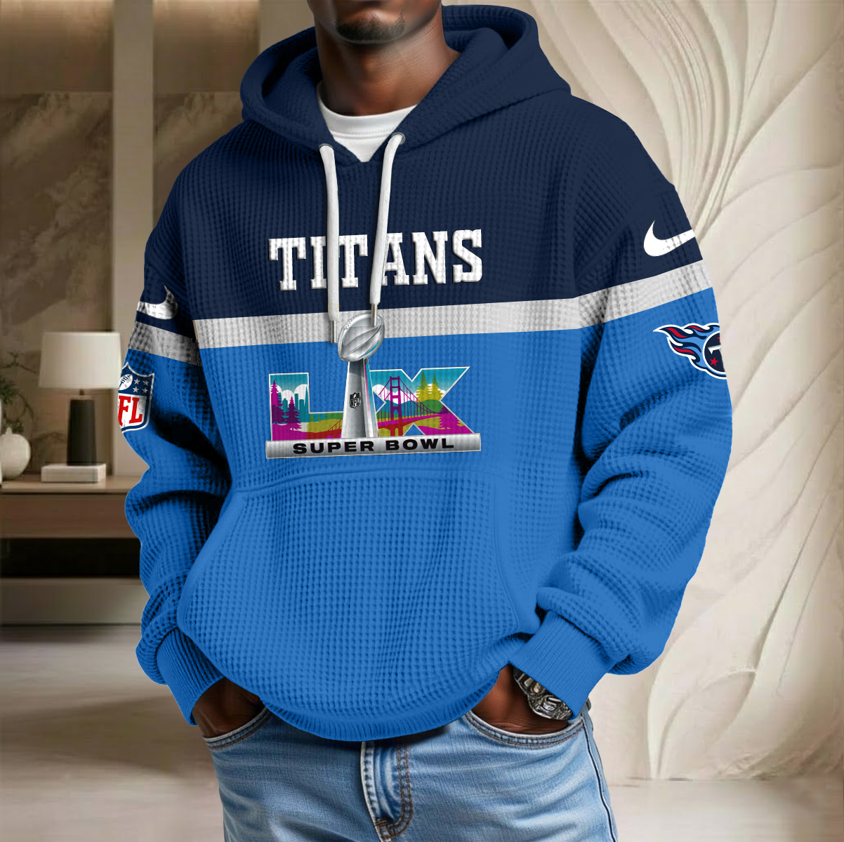 NFL x TEN SB LX Waffle Hoodie HLP HLPHUONG