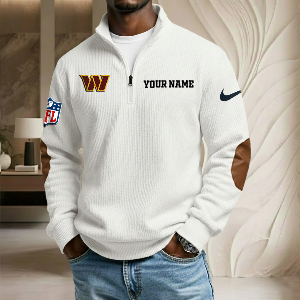 NFL x WAS Custom Name Stand Collar Half-zip Sweatshirt HLP HLPHUONG