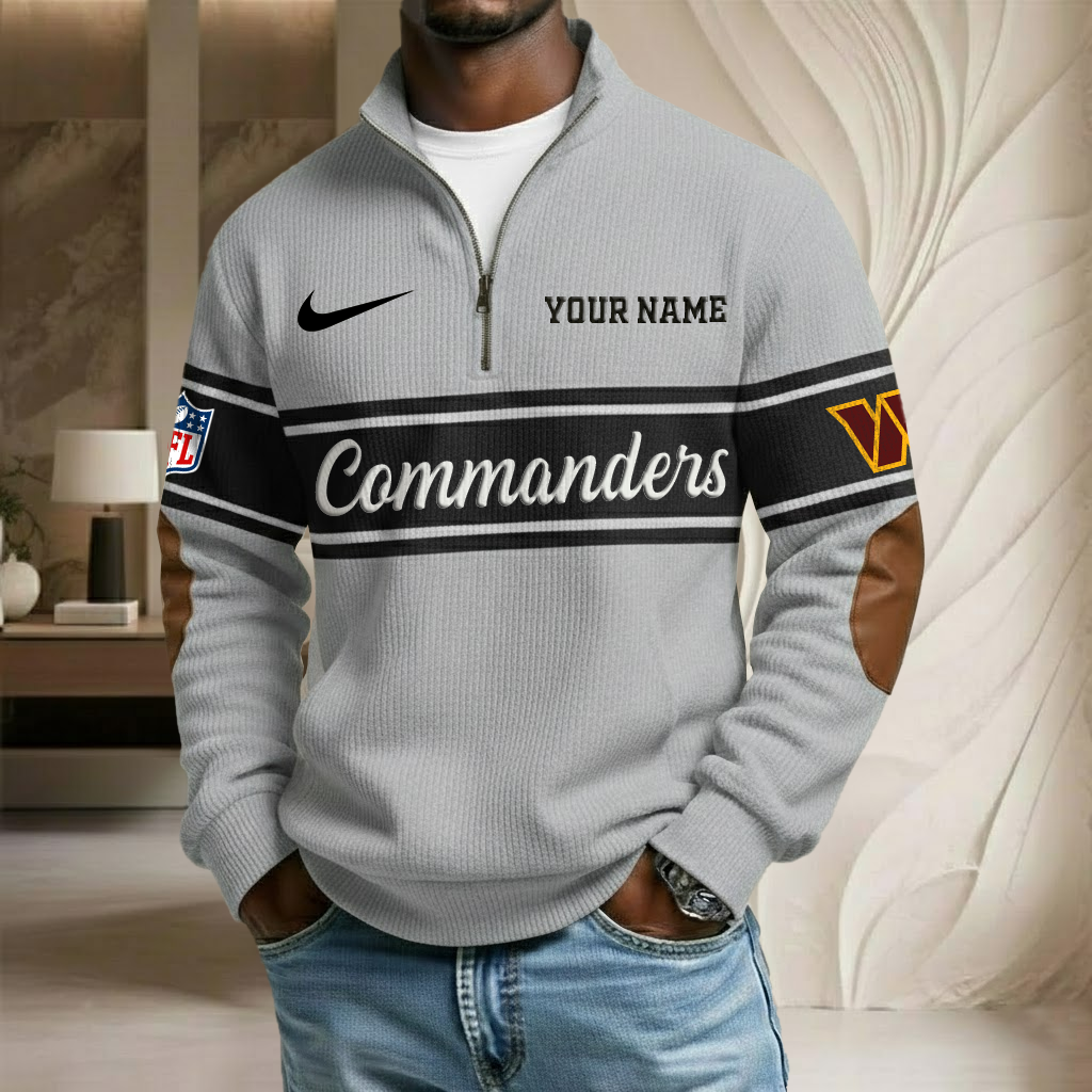 NFL x WAS Custom Name Stand Collar Half-zip Sweatshirt HLP HLPHUONG