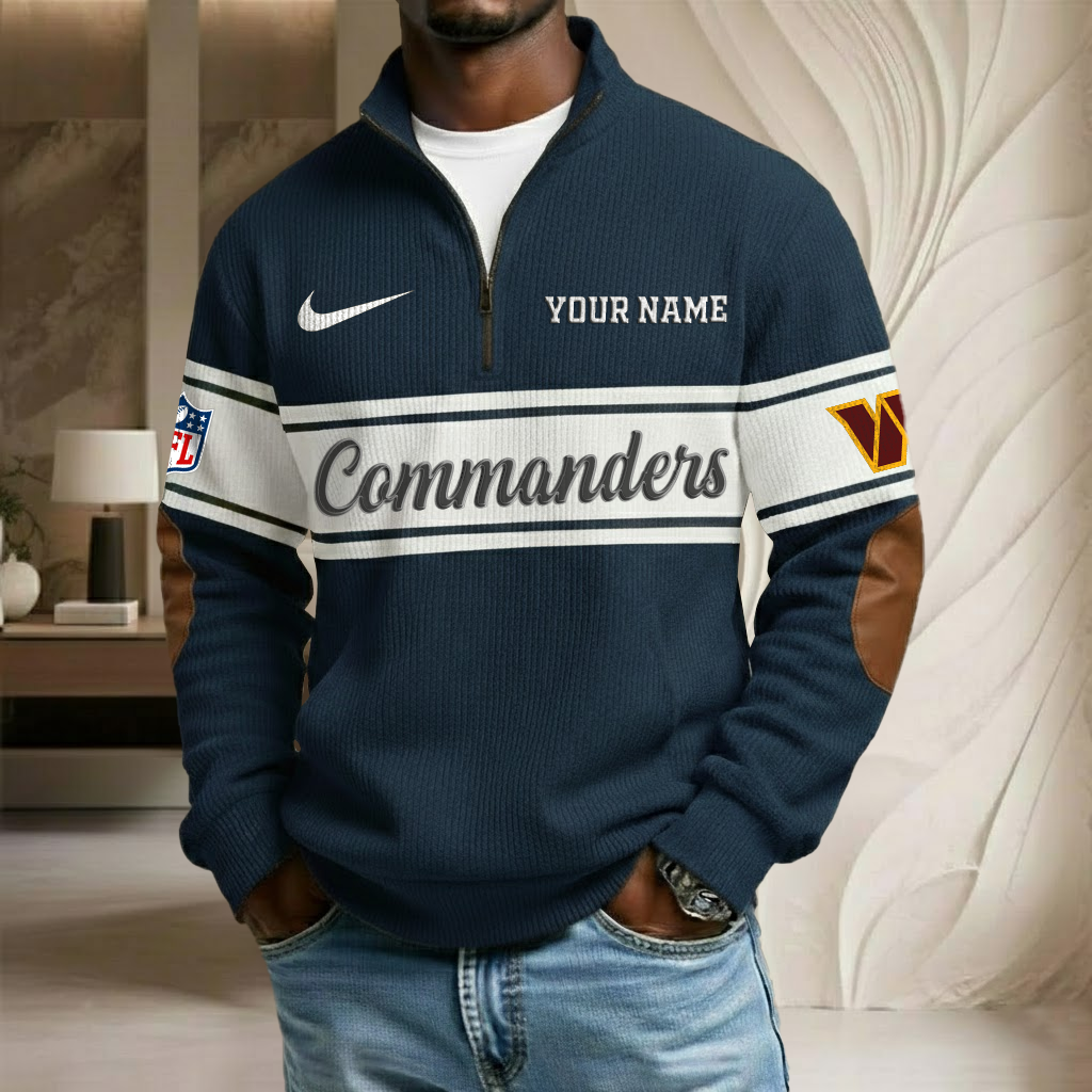 NFL x WAS Custom Name Stand Collar Half-zip Sweatshirt HLP HLPHUONG