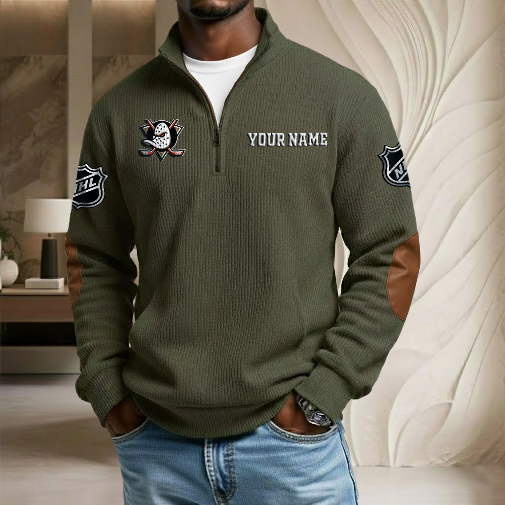 NHL x AD Custom Name Stand Collar Half-zip Sweatshirt HLP HLPHUONG