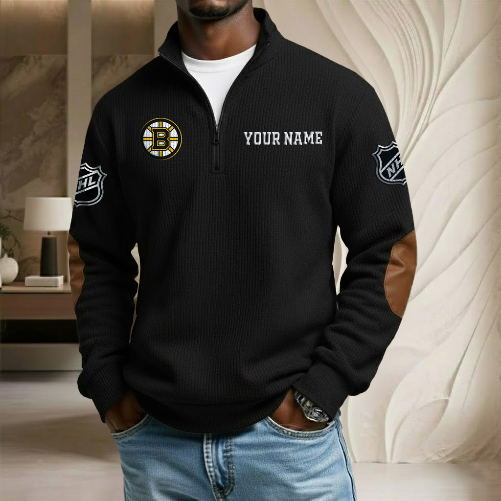 NHL x BB Custom Name Stand Collar Half-zip Sweatshirt HLP HLPHUONG