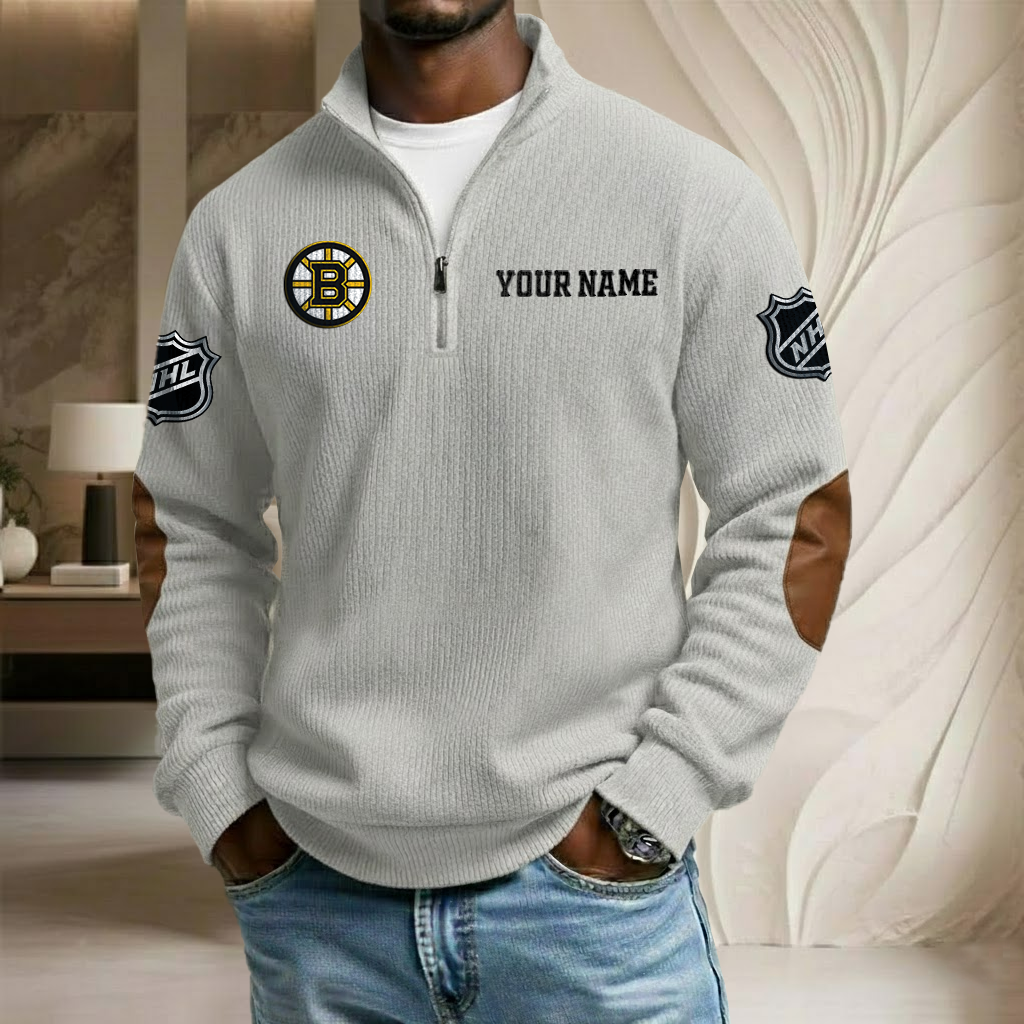 NHL x BB Custom Name Stand Collar Half-zip Sweatshirt HLP HLPHUONG