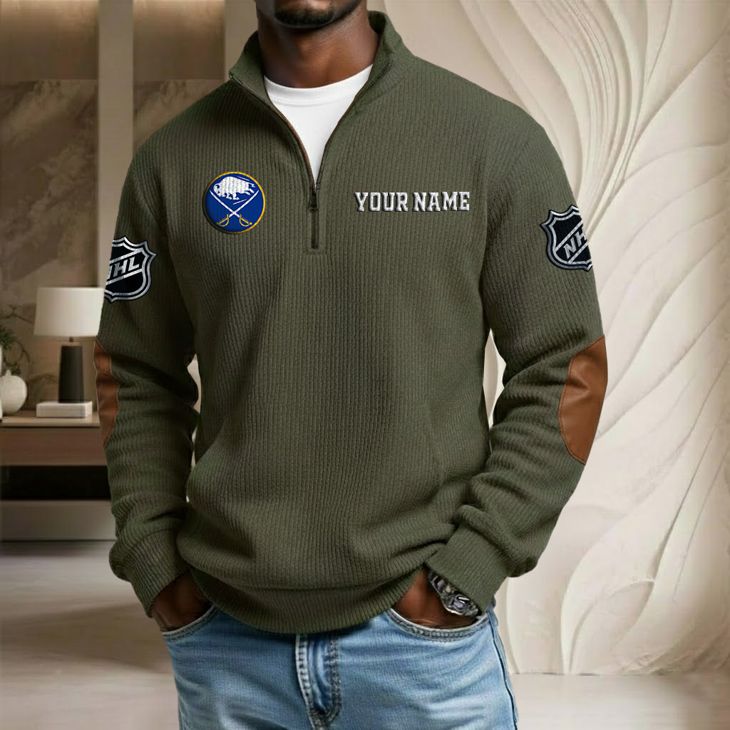 NHL x BS Custom Name Stand Collar Half-zip Sweatshirt HLP HLPHUONG