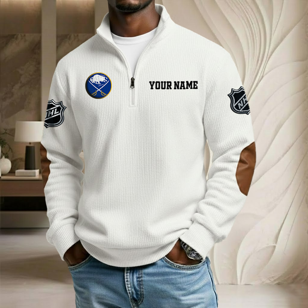 NHL x BS Custom Name Stand Collar Half-zip Sweatshirt HLP HLPHUONG