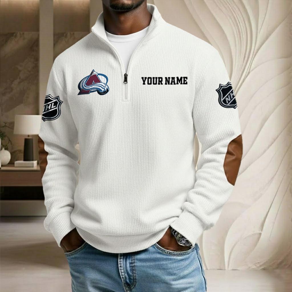 NHL x CA Custom Name Stand Collar Half-zip Sweatshirt HLP HLPHUONG