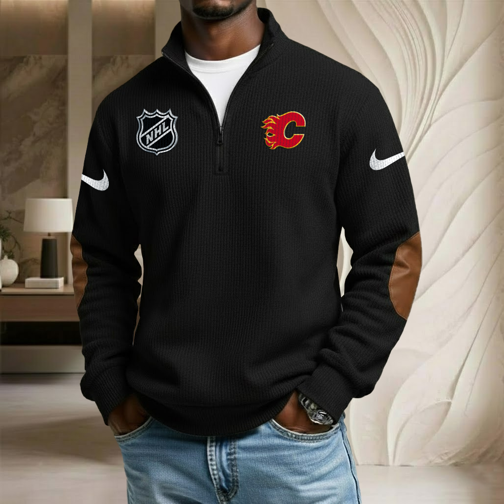 NHL x CAL Sport Team Stand Collar Half-zip Sweatshirt HLP HLPHUONG