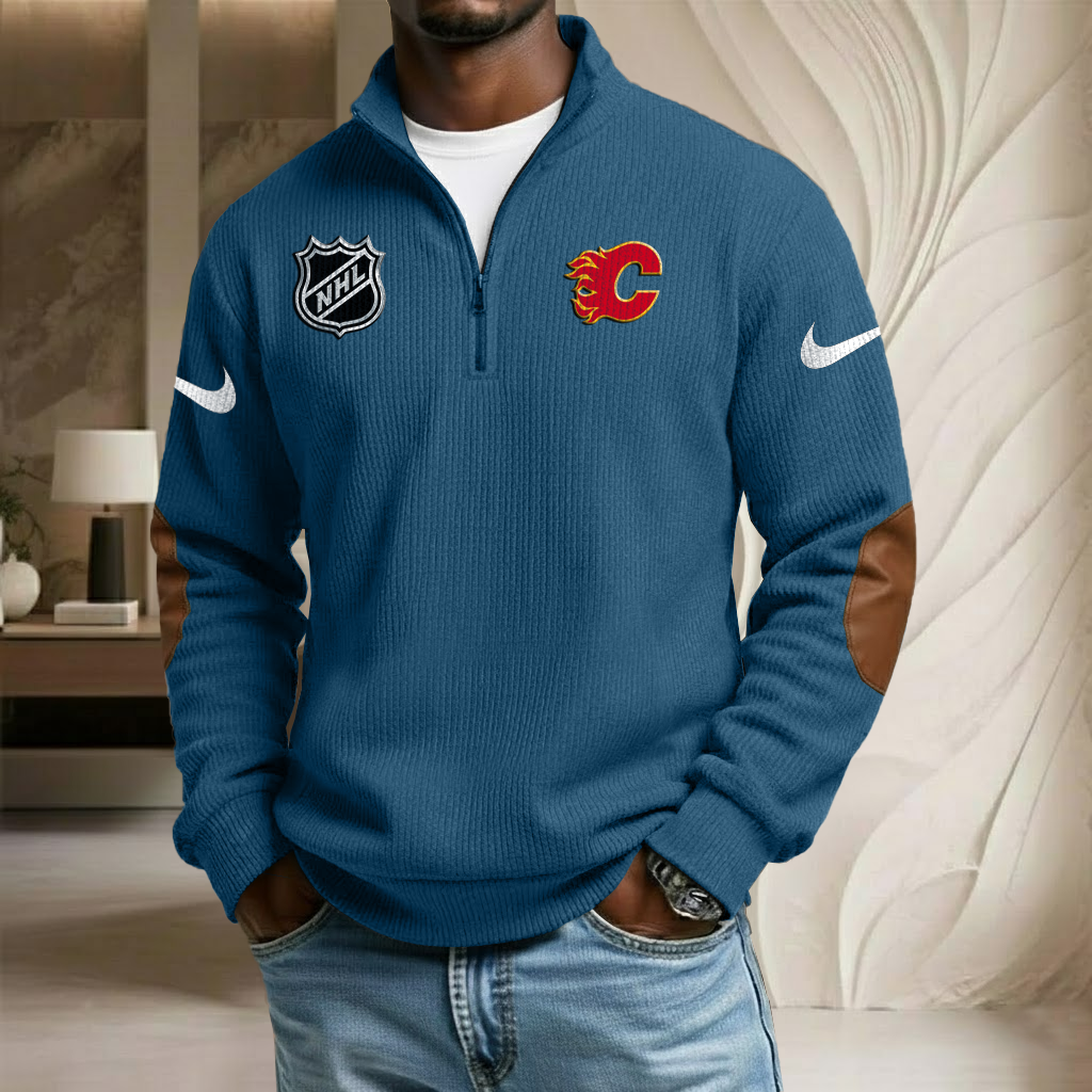 NHL x CAL Sport Team Stand Collar Half-zip Sweatshirt HLP HLPHUONG