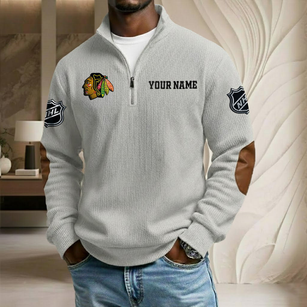 NHL x CB Custom Name Stand Collar Half-zip Sweatshirt HLP HLPHUONG