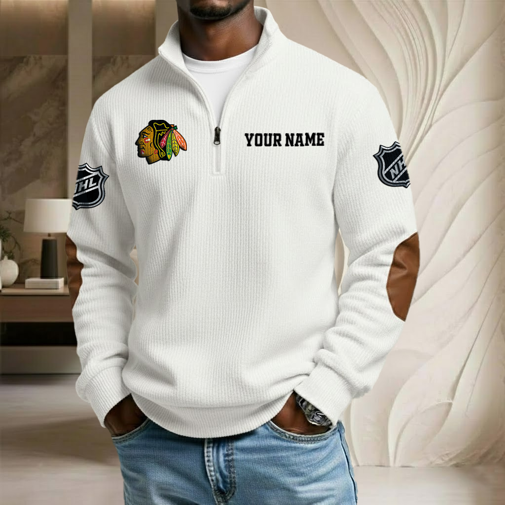 NHL x CB Custom Name Stand Collar Half-zip Sweatshirt HLP HLPHUONG