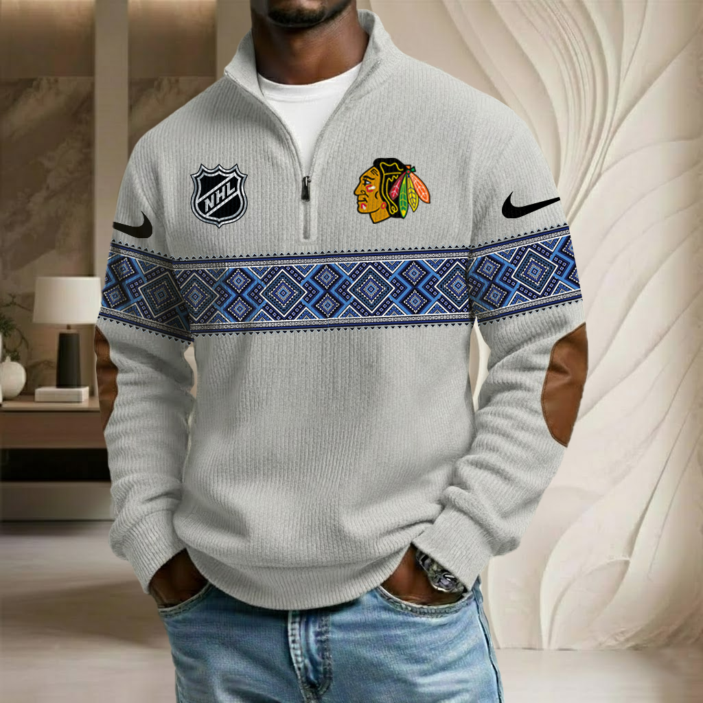 NHL x CB Stand Collar Half-zip Sweatshirt HLP HLPHUONG
