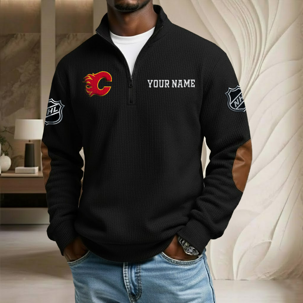 NHL x CF Custom Name Stand Collar Half-zip Sweatshirt HLP HLPHUONG