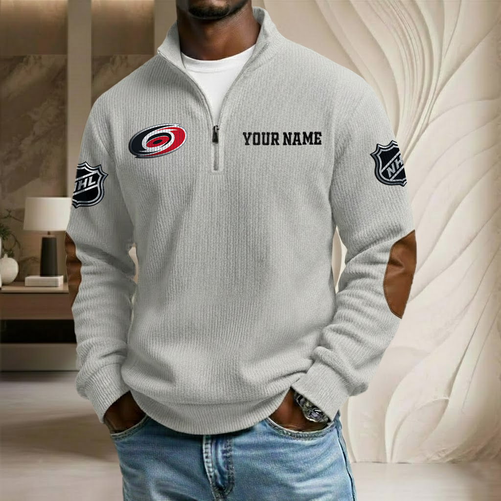 NHL x CH Custom Name Stand Collar Half-zip Sweatshirt HLP HLPHUONG
