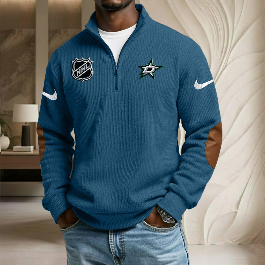 NHL x DAL Sport Team Stand Collar Half-zip Sweatshirt HLP HLPHUONG