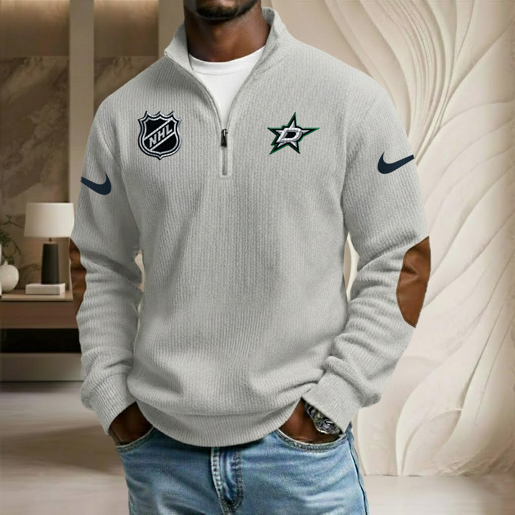 NHL x DAL Sport Team Stand Collar Half-zip Sweatshirt HLP HLPHUONG