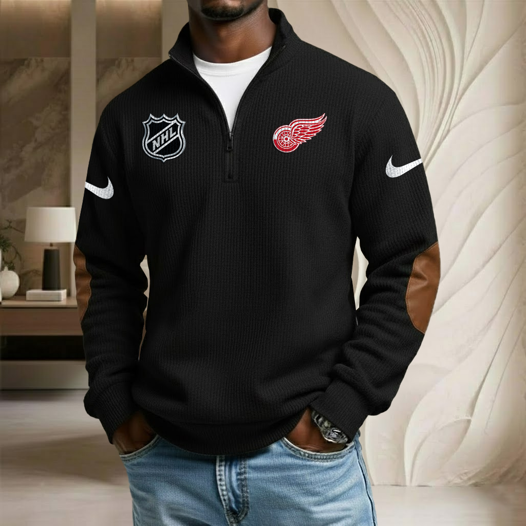 NHL x DET Sport Team Stand Collar Half-zip Sweatshirt HLP HLPHUONG