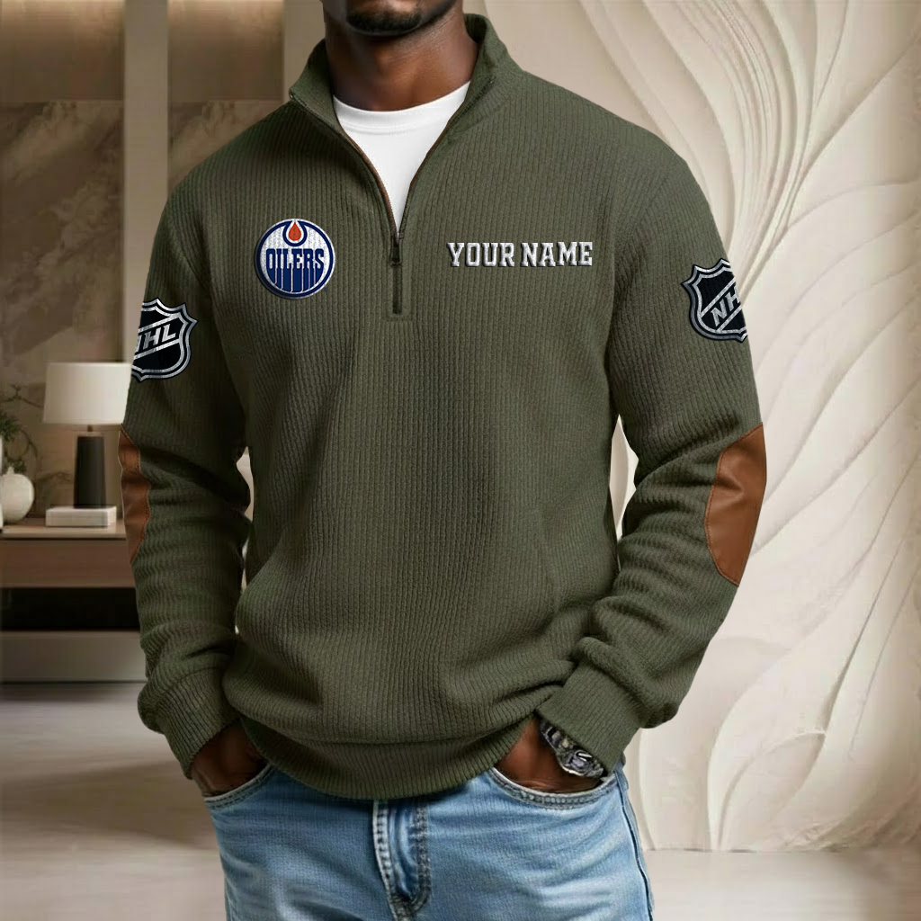NHL x EO Custom Name Stand Collar Half-zip Sweatshirt HLP HLPHUONG