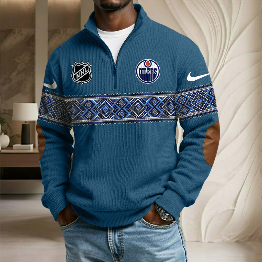 NHL x EO Stand Collar Half-zip Sweatshirt HLP HLPHUONG