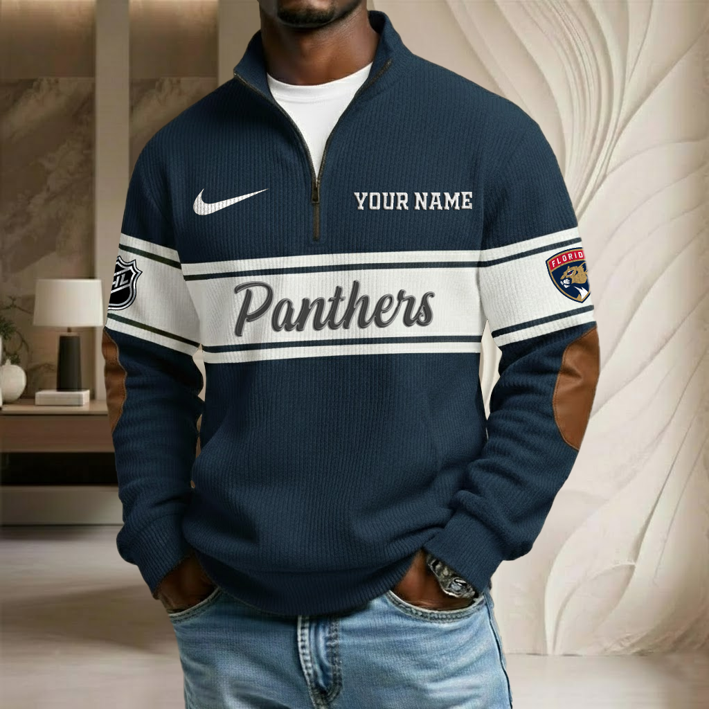 NHL x FLO Custom Name Stand Collar Half-zip Sweatshirt HLP HLPHUONG
