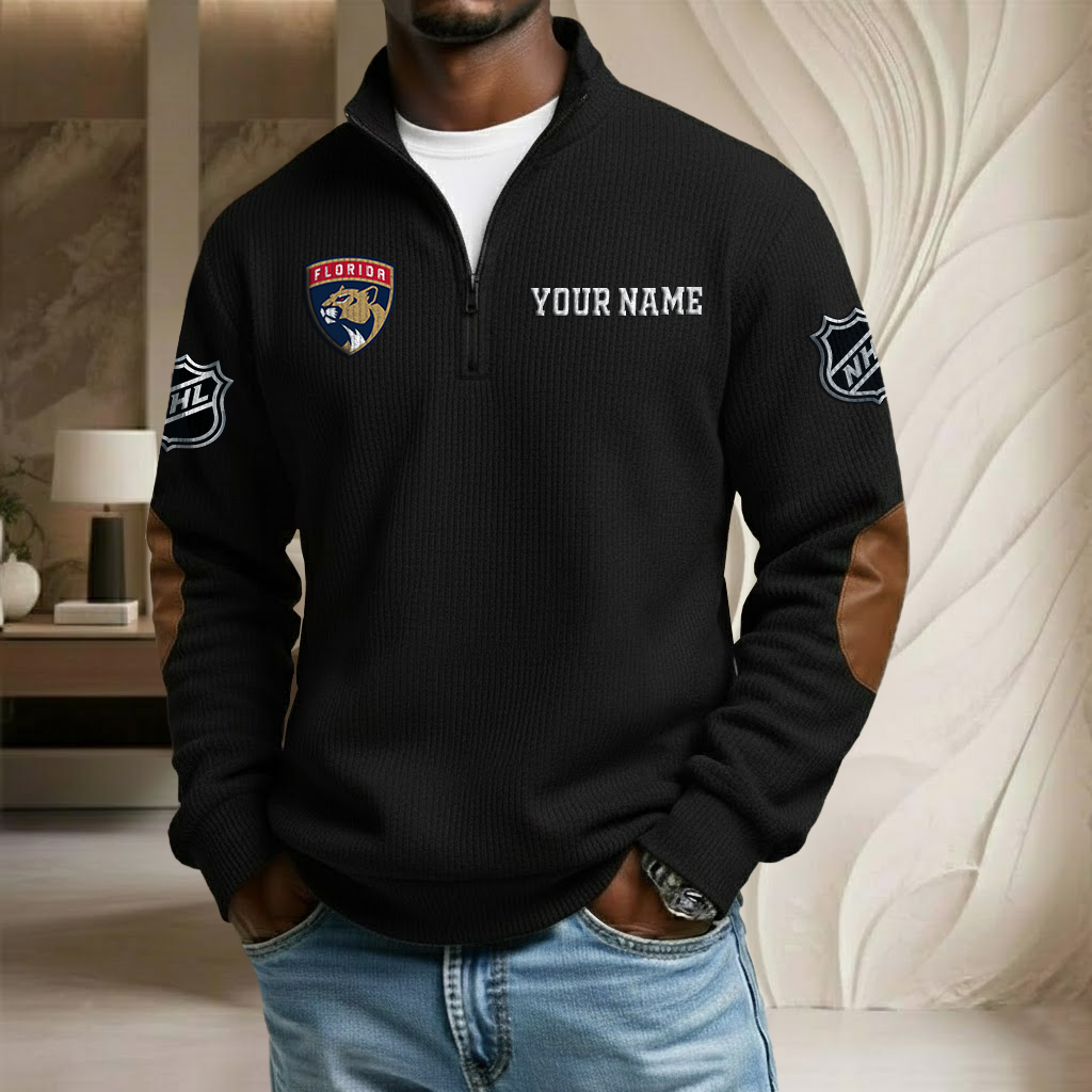 NHL x FP Custom Name Stand Collar Half-zip Sweatshirt HLP HLPHUONG
