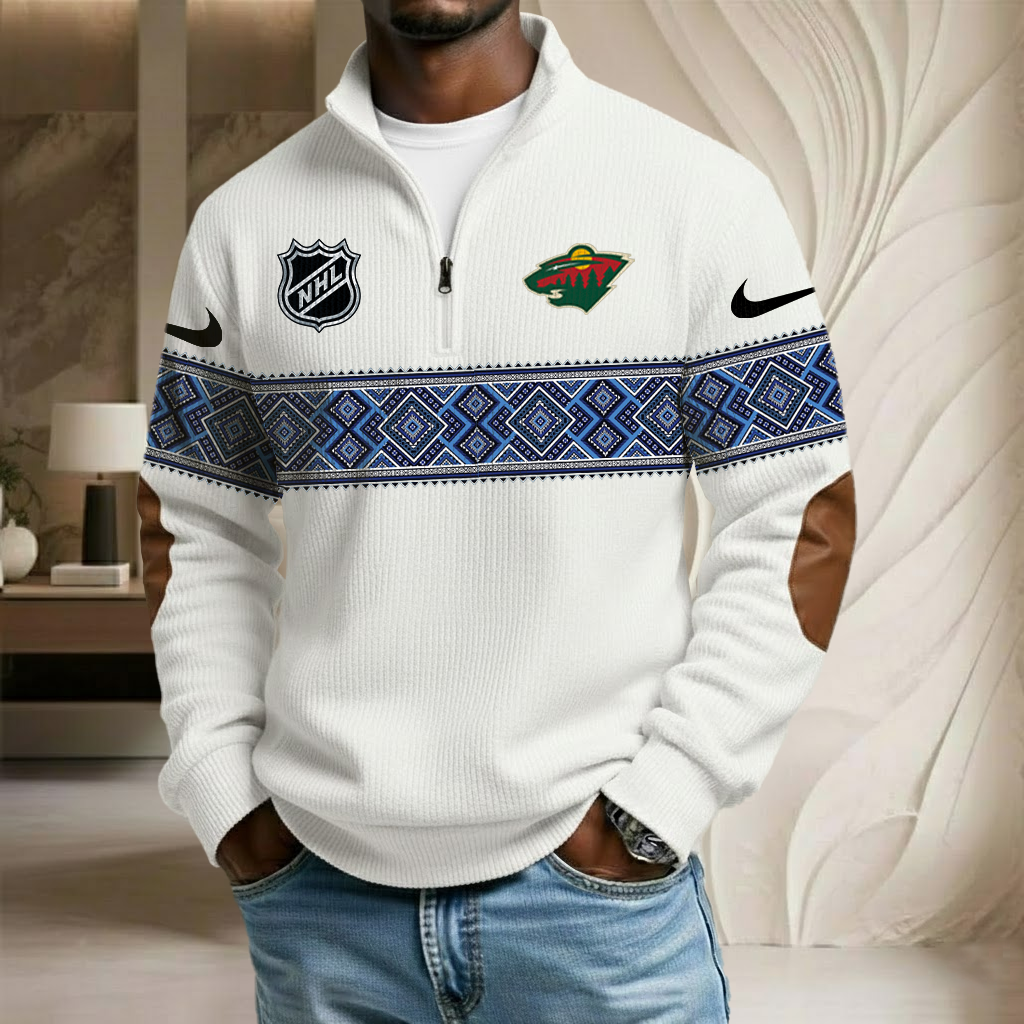 NHL x MW Stand Collar Half-zip Sweatshirt HLP HLPHUONG