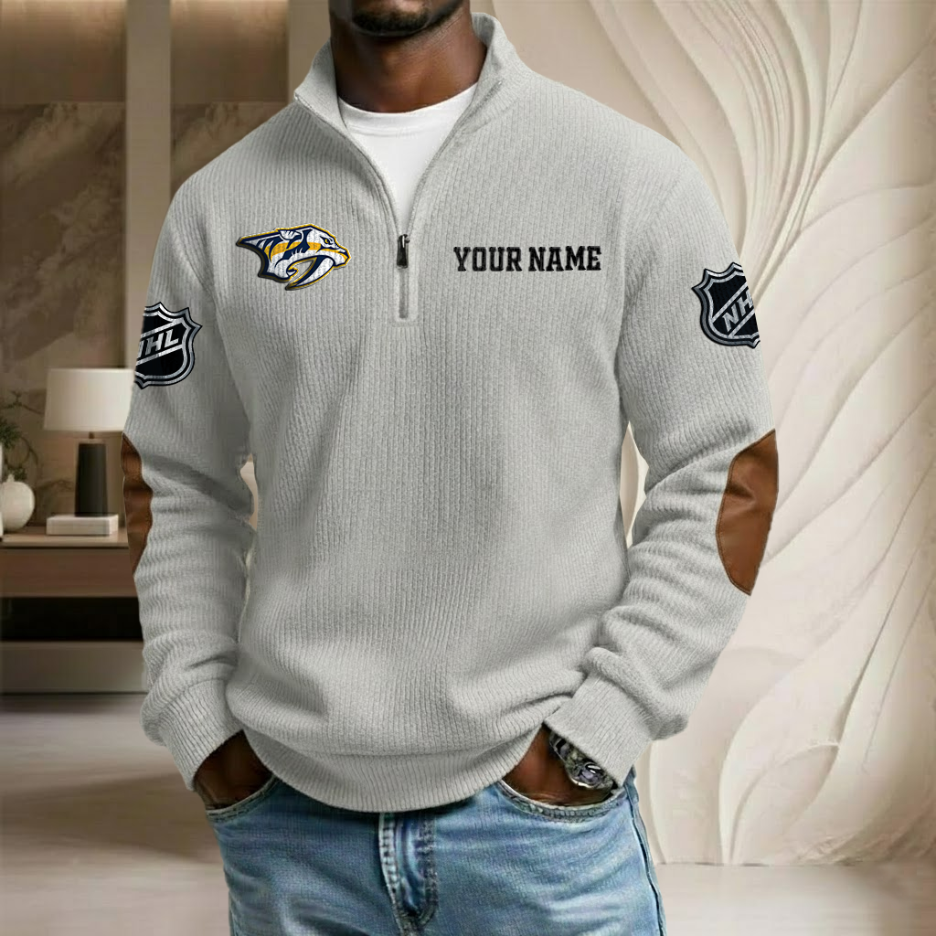 NHL x NP Custom Name Stand Collar Half-zip Sweatshirt HLP HLPHUONG