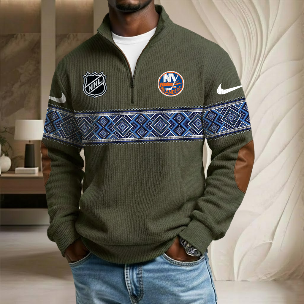 NHL x NYI Stand Collar Half-zip Sweatshirt HLP HLPHUONG