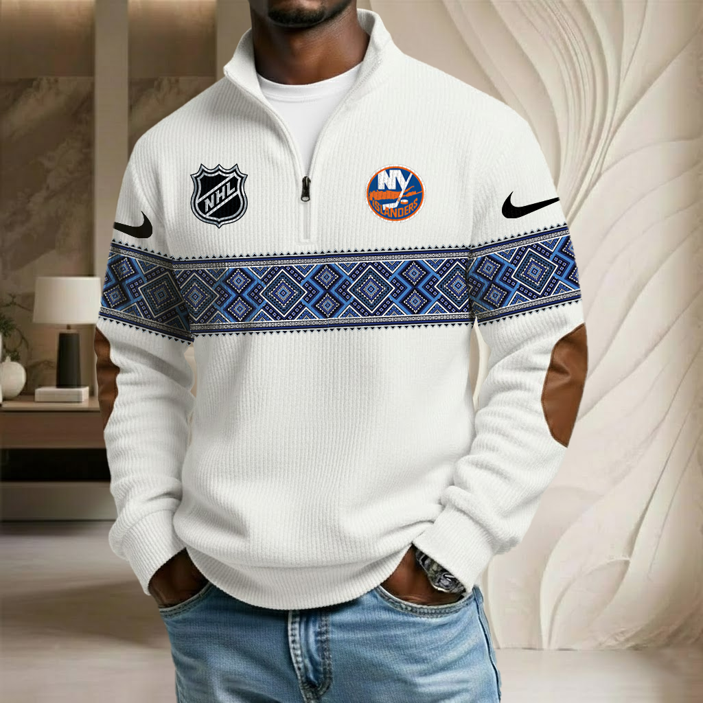 NHL x NYI Stand Collar Half-zip Sweatshirt HLP HLPHUONG