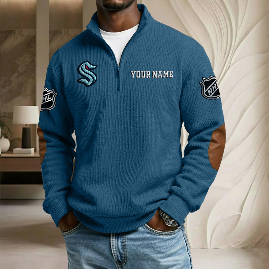 NHL x SK Custom Name Stand Collar Half-zip Sweatshirt HLP HLPHUONG