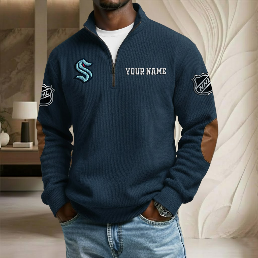 NHL x SK Custom Name Stand Collar Half-zip Sweatshirt HLP HLPHUONG