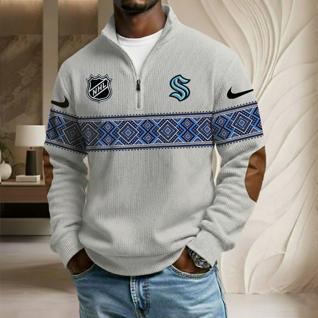 NHL x SK Stand Collar Half-zip Sweatshirt HLP HLPHUONG