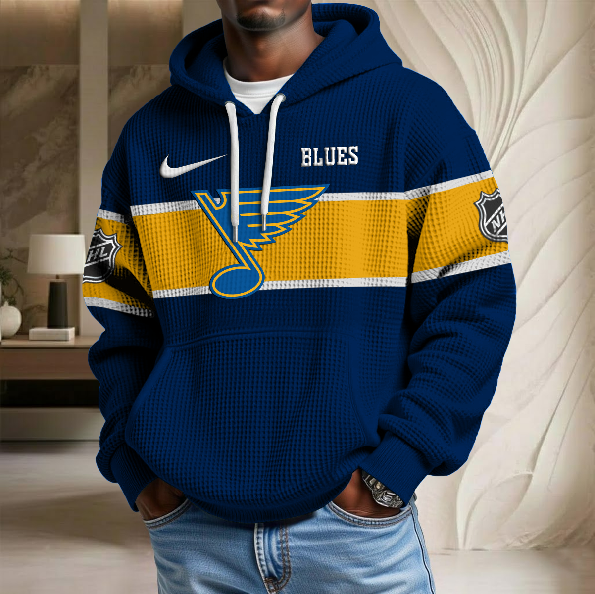 NHL x SL Hockey Waffle Hoodie HLP HLPHUONG