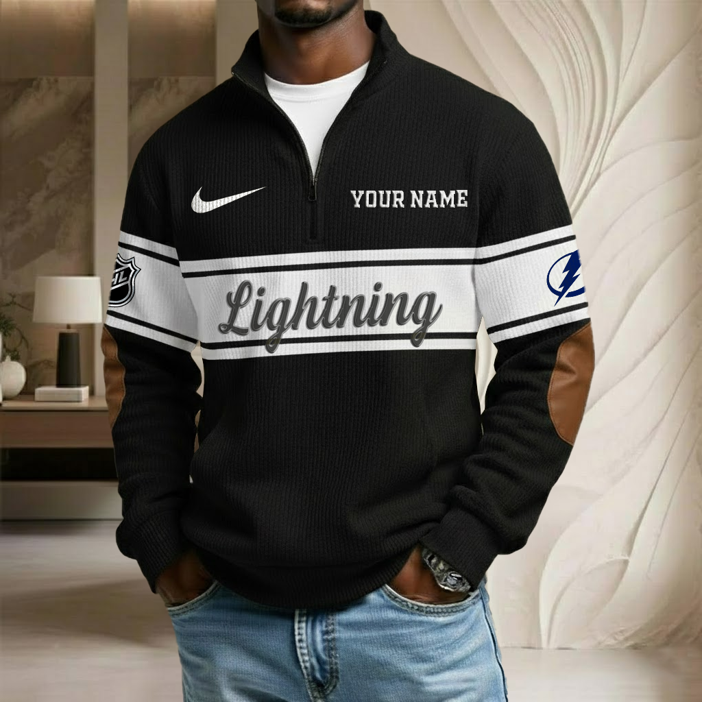 NHL x TB Custom Name Stand Collar Half-zip Sweatshirt HLP HLPHUONG